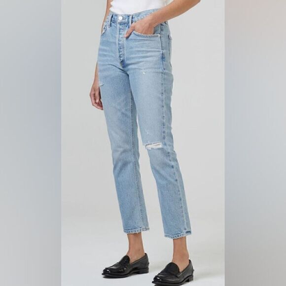 Citizens Of Humanity Jolene High Rise Vintage Slim In Bluejay Size 31 NWT - Picture 2 of 10